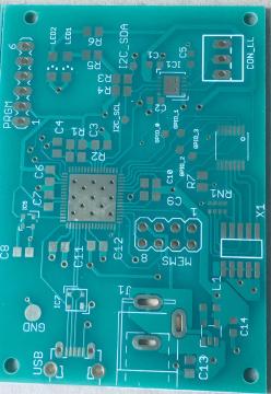 2 طبقة الأخضر اللحيم عبر في لوحة PCB