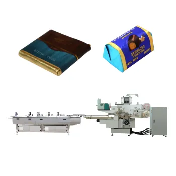 Automatic Flow Chocolate Bar Folding Wrapper Horizontal Machine