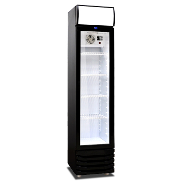 135L Vertical Ice Cream Freezer: Single Door Beverage Display Cooler