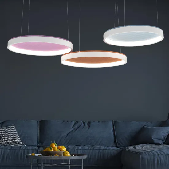 Contemporary Aluminum Round Ring LED Chandelier for Dining Room and Living Room