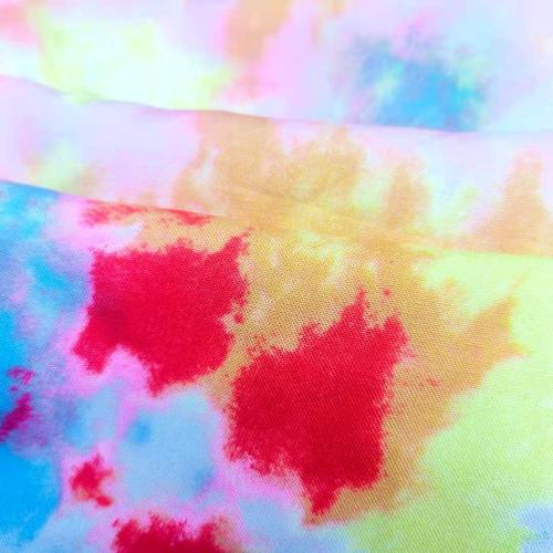 Nuovo tessuto tie dye rayon tinta unita