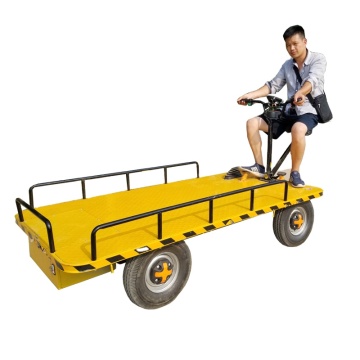 Top Selling 48V Battery Electric Flatbed Hand Carts with OEM Custom Appearance