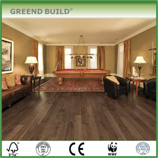 Grey hardwood lumber floor