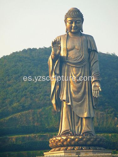 Vida tamaño grande bronce estatua de Buda