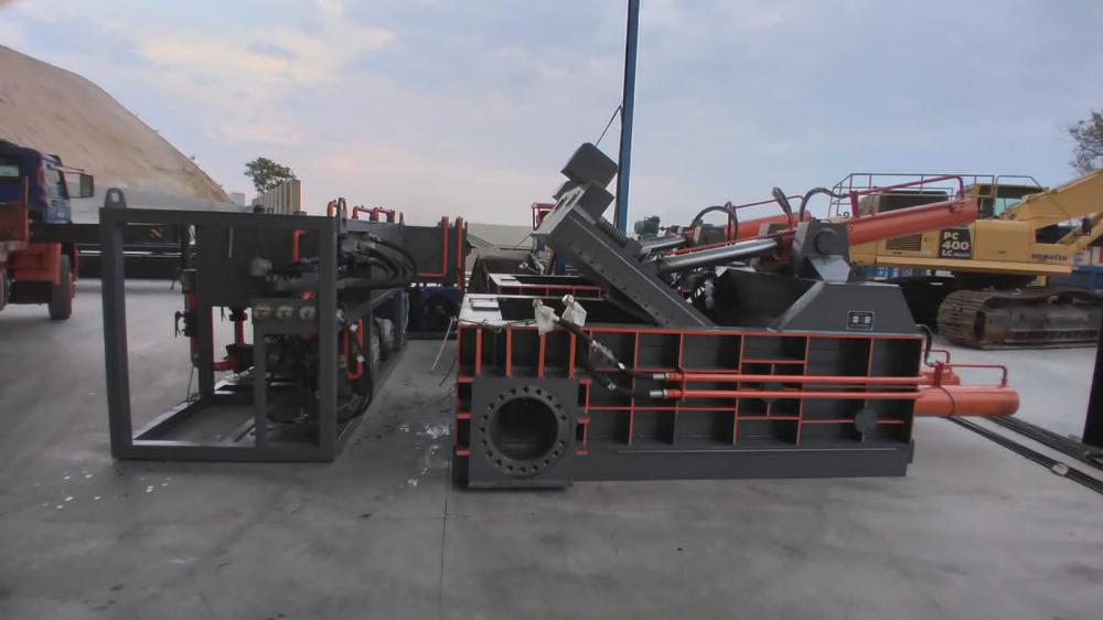 Hydraulic Scrap Metal Baling Equipments With Push-out bale