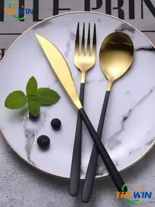 Metal Material Flatware Type Cutlery Coating Flatware Sets