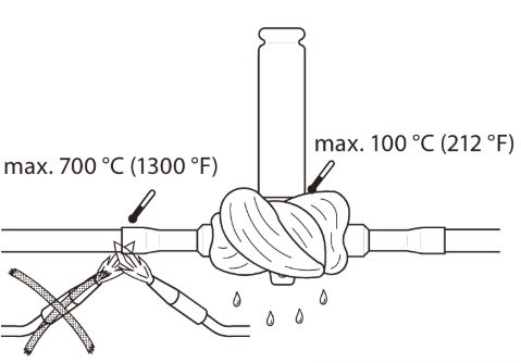 Soldering temperature of EVR3 ODF Solenoid Valve for refrigeration