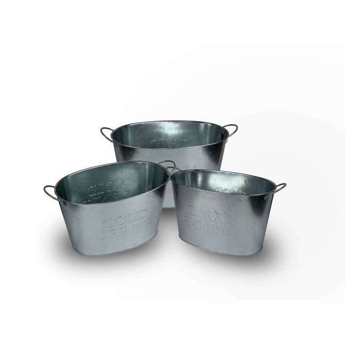DADI 15L Galvanized Metal Ice Bucket with Handle
