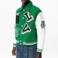 Veste de baseball verte masculine