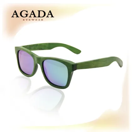 Classic Design REVO Mirror Bamboo Sunglasses