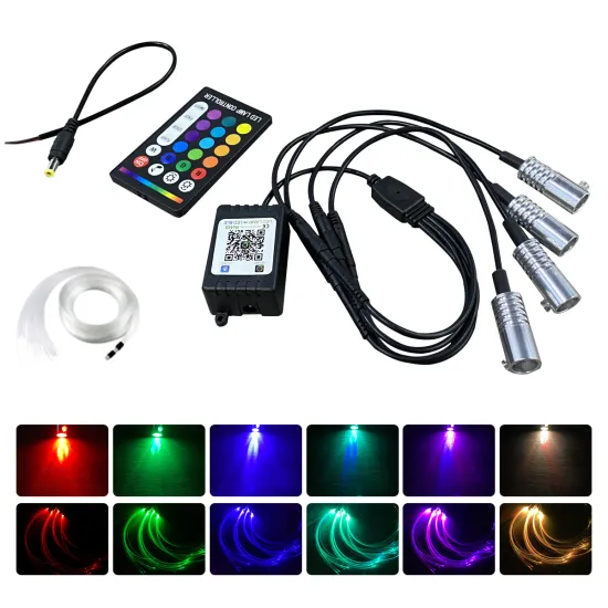 12V RGB Fiber Optic Starry Sky Car Kit