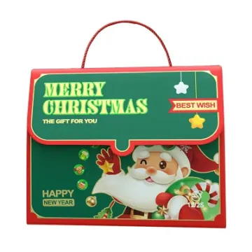 Customized colored Christmas printed paper bags