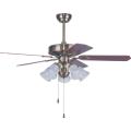 Hard pull chain style ceiling fan with bulbs