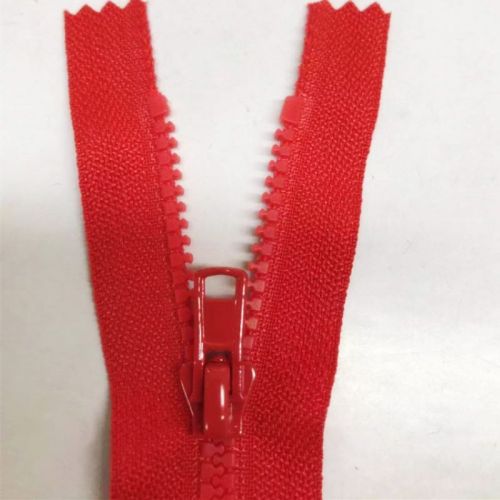 Factory Provided red plastic zippers for coat