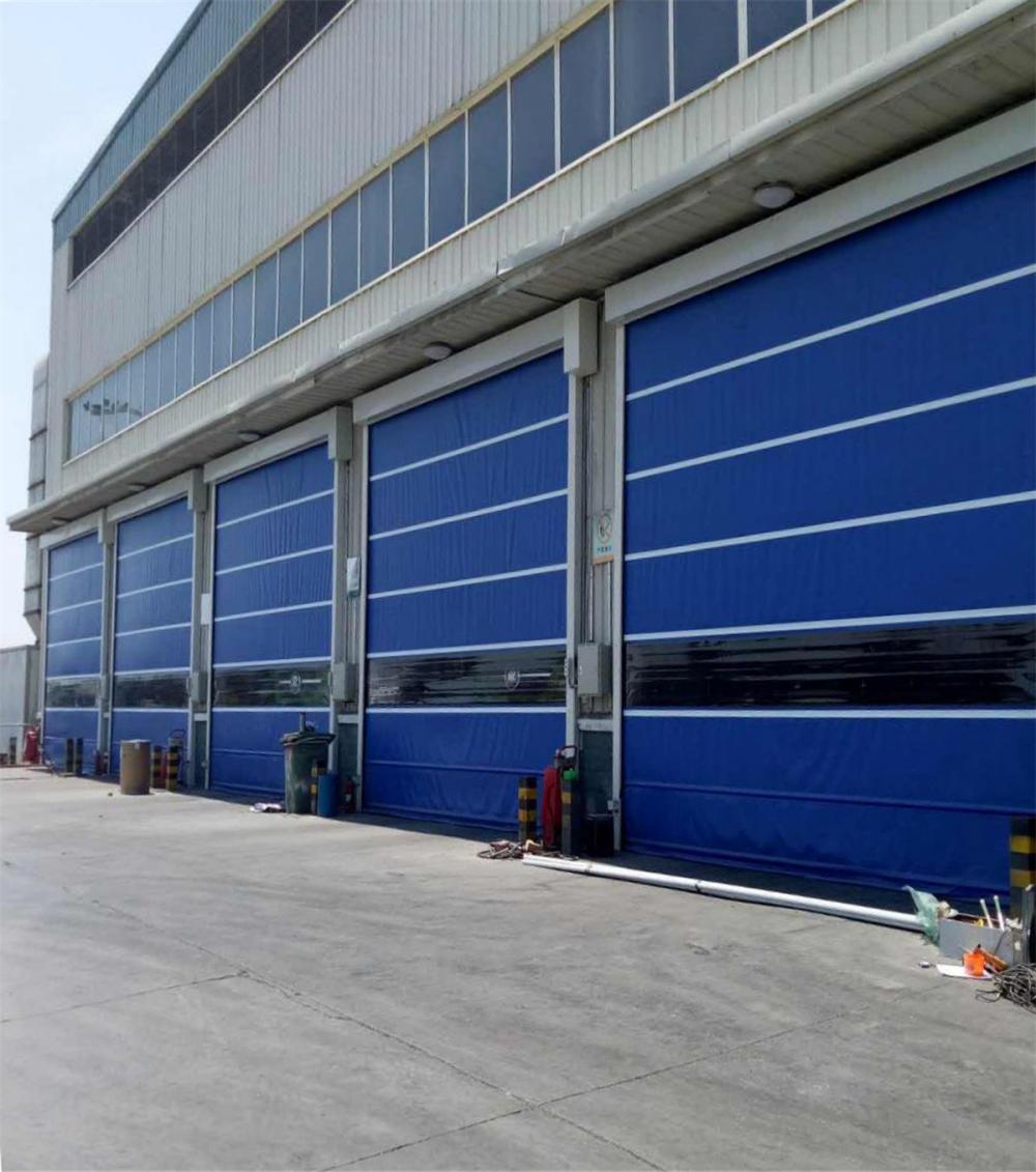 PVC frameless stacking high speed door