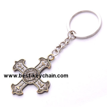 Zinc Alloy Brass Silver Color Christian Keychain (BK53223)