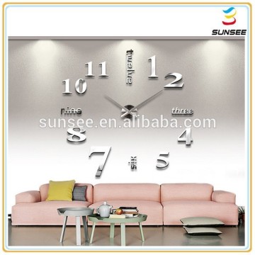 1-3mm Fancy design flat surface clear cheap factory price acrylic clock wall for home deco