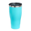 Curve Shape Metal Car Coffee Mug with Lid