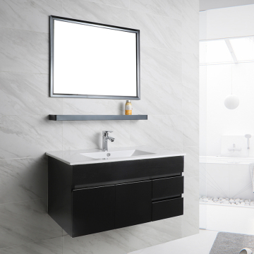 Modern Stainless Steel Small Storage Bathroom Cabinet - Black T-5005