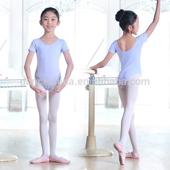 11424137 Nylon Spandex Children Short Sleeve Leotard