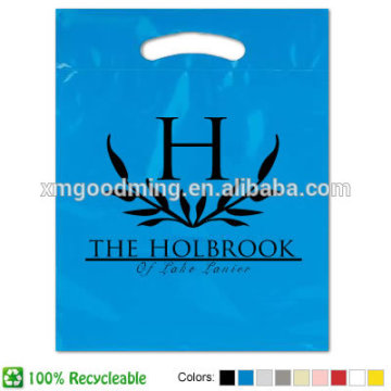 High quality 100% recyclable eco portable plastic die cut handle bags
