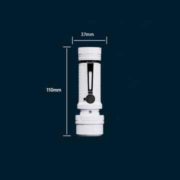Mini White Pocket LED Torch Light - Rechargeable ABS Lamp Body with Type-C