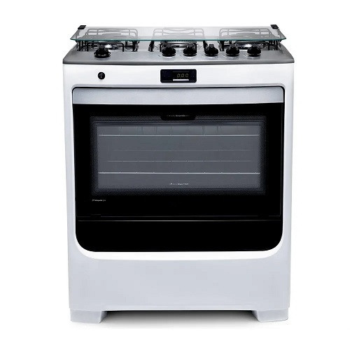 Cônsul de forno branco de 5 queimadores