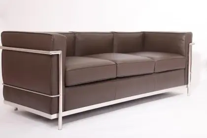 Full Grain Leather Le Corbusier LC2 Sofa Replica