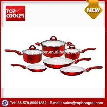 9PCS Aluminum Metallic Painting Turkish Cookware Set