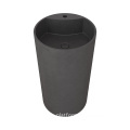 Black Circular Concrete Cylinder Pedestal Sink - Freestanding Bathroom Basin