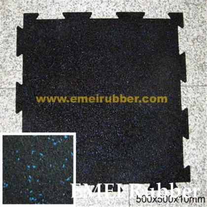 Puzzle-Lock Rubber Tiles