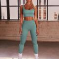 Crop Top Leggings Gebreid trainingspak