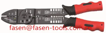Japanese style copper cutter, wire stripper and terminals crimping pliers
