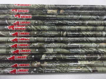 Wholesale Linkboy LBA019 carbon arrow shaft, camo carbon arrow for compound bow hunting and DIY arrow