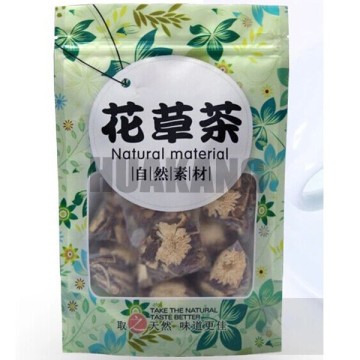 Natural herb tea plastic bag with ziplock&clear window