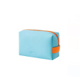Nouveau sac de maquillage de couleur unie personnalisée PU Sac de rangement de grande capacité portable Sac de cosmétique