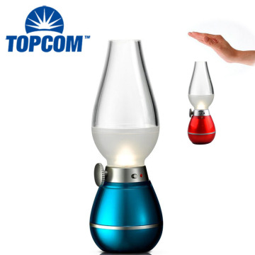 Vintage LED Bedroom Light: Replicating Kerosene Oil Night Light with Controlled Blowing and Dimmer Knob Functionality