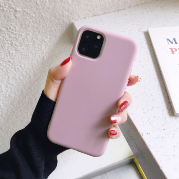 Anti-Shock Square iPhone Case Plain Color Silicone Case
