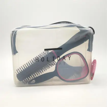 Clear Soft PVC Lady Cosmetics Soft Zipper Bag