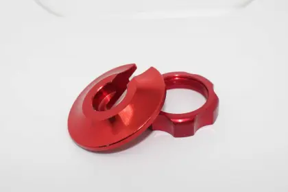 Red ktm anodized suspension parts