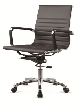 Durable Black Synthetic Leather Office Chair