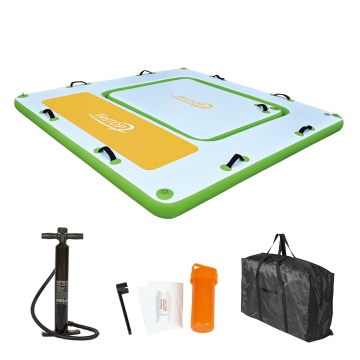 Portable Custom Inflatable Water Platform: Mesh Inflatable Dock with Hand Pump