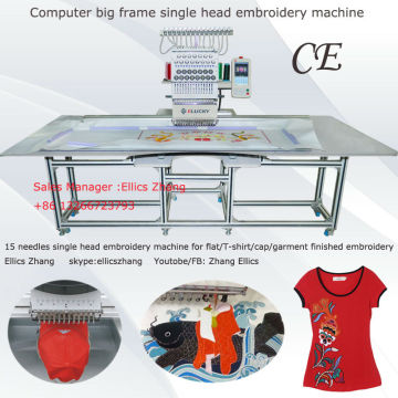 Industrial embroidery machine for hat/t-shit embroidery,single head embroidery machines with prices