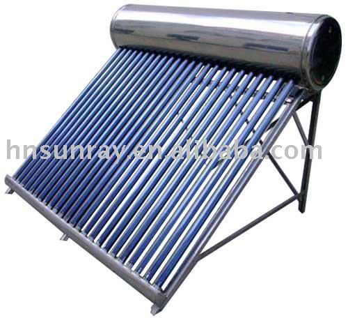 Compact non pressurized stainless steel solar geysers