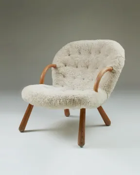 Arnold Madsen Pair of Moonlight Clam Chairs