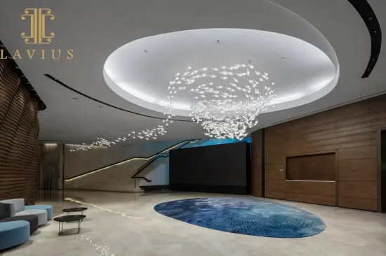 Beveled led globe glass chandelier pendant light