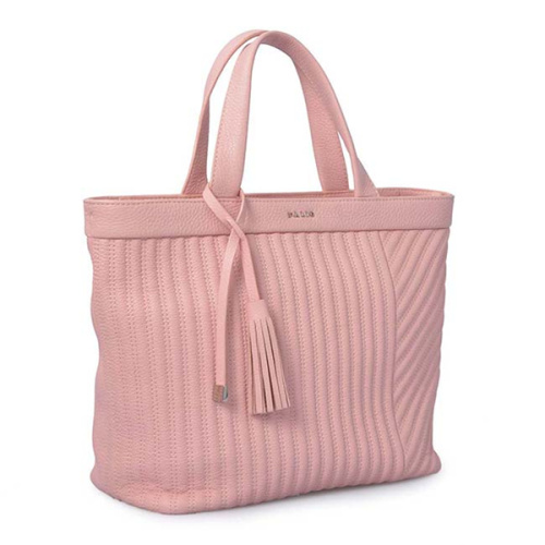 Wallace Large Tote Pink Zip Top Leather Carryall