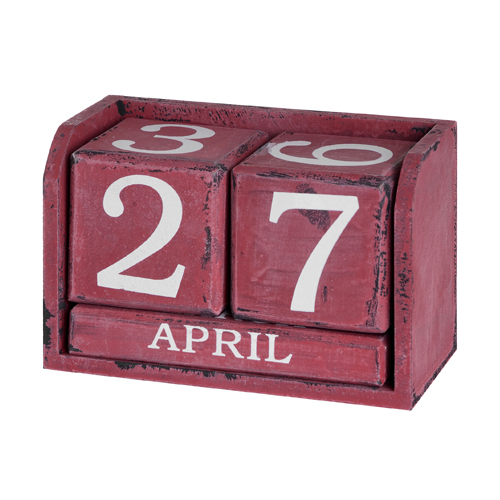 Wooden desk calendar