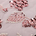 dentelle de tissu de paillettes de haute qualité