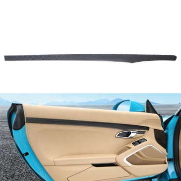 2pcs Carbon Fiber Interior Door Trims for Porsche 991 718 981 Boxster Cayman